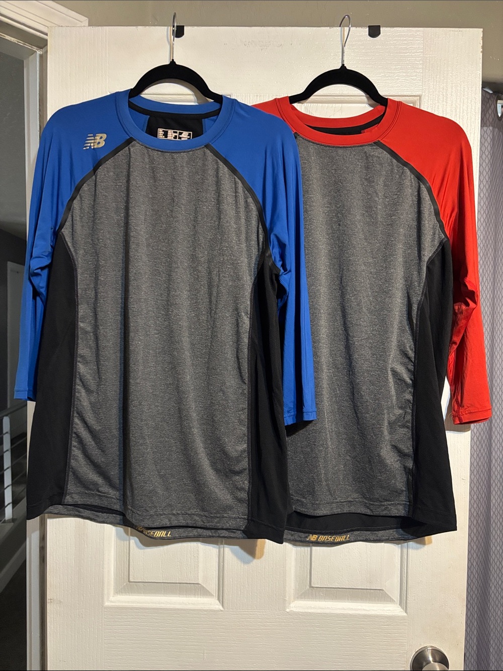 New Balance Men's Long Sleeve Performance Baseball Shirt bundle